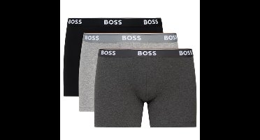 Boss boxershorts Power 3-Pack antraciet-grijs-zwart
